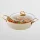 Evren 32 Cm Cream Ezme Seri Basık Tencere 4,7 Lt (Gold Çelik Kulp)